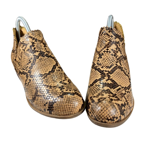 Mata Reptile Print Leather Slip On Ankle Booties Womens Shoes Size 8 - Picture 7 of 10